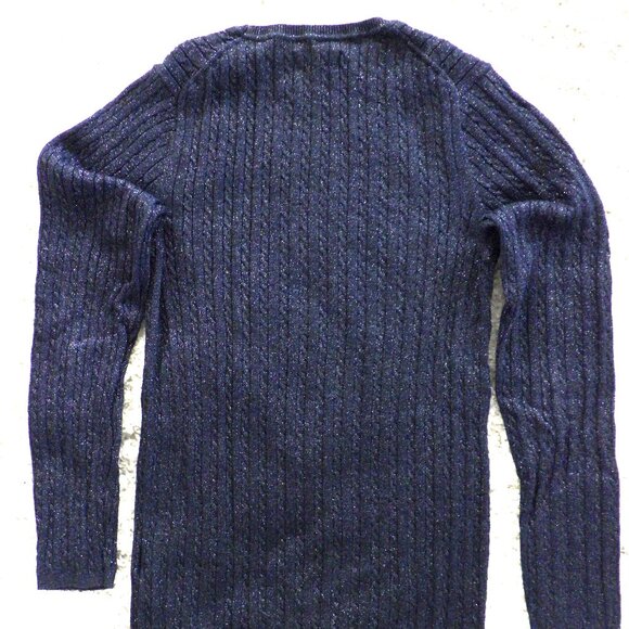 Tommy Hilfiger Women's Long Sleeve Sweater Pull Over Size Large Navy Blue Block - Picture 2 of 6